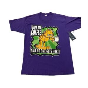 Vintage 1978 Garfield "Give Me Coffee" Purple T-Shirt